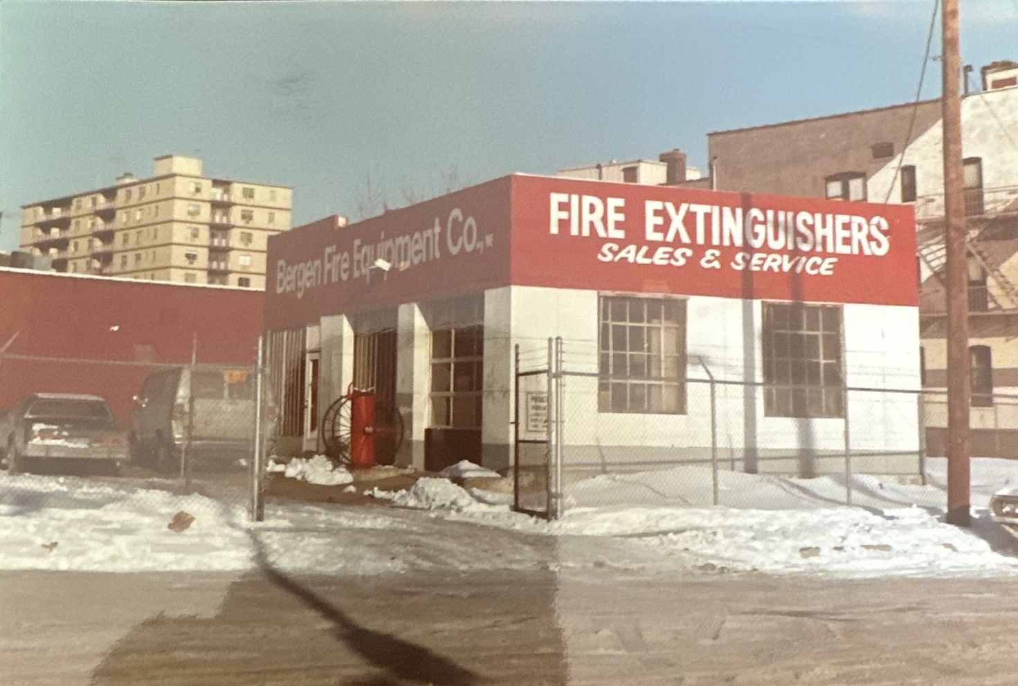 Original Bergen Fire shop, 1946